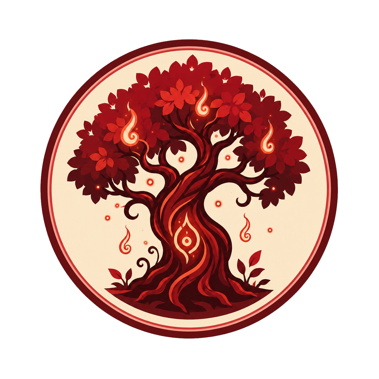 red tree icon